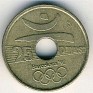 25 Pesetas Spain 1990 KM# 850. Uploaded by Granotius